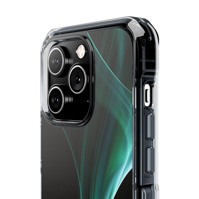 Emerald Lumen · Clear Impact Magnetic Phone Case for iPhone · Green