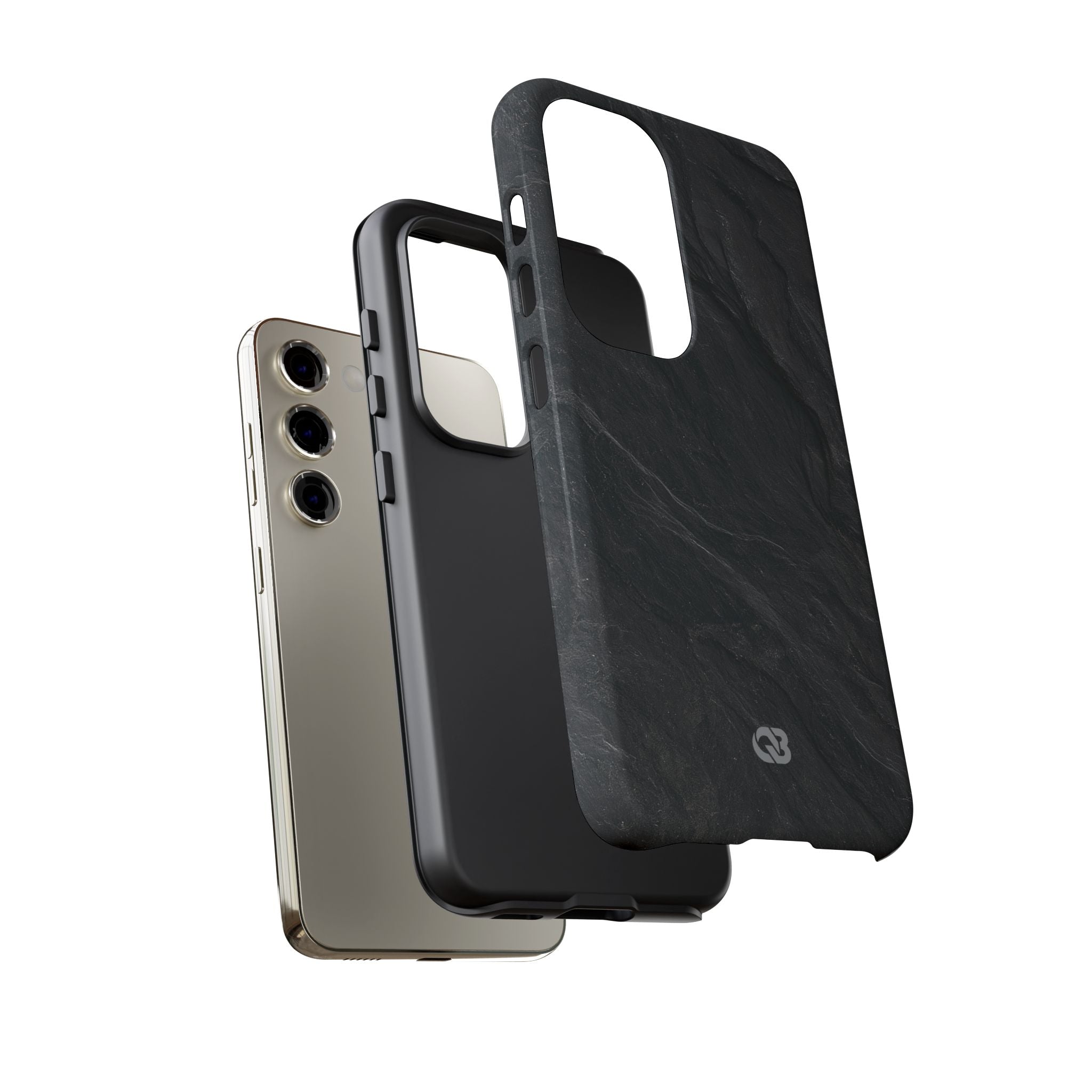 Black Tough Phone Case for Samsung - Midnight Slate Ridge