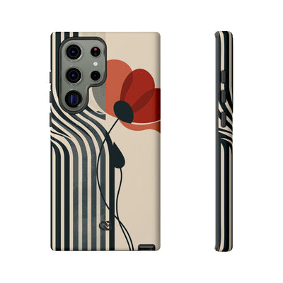 Modernist Poppy · Tough Phone Case for Samsung · Beige