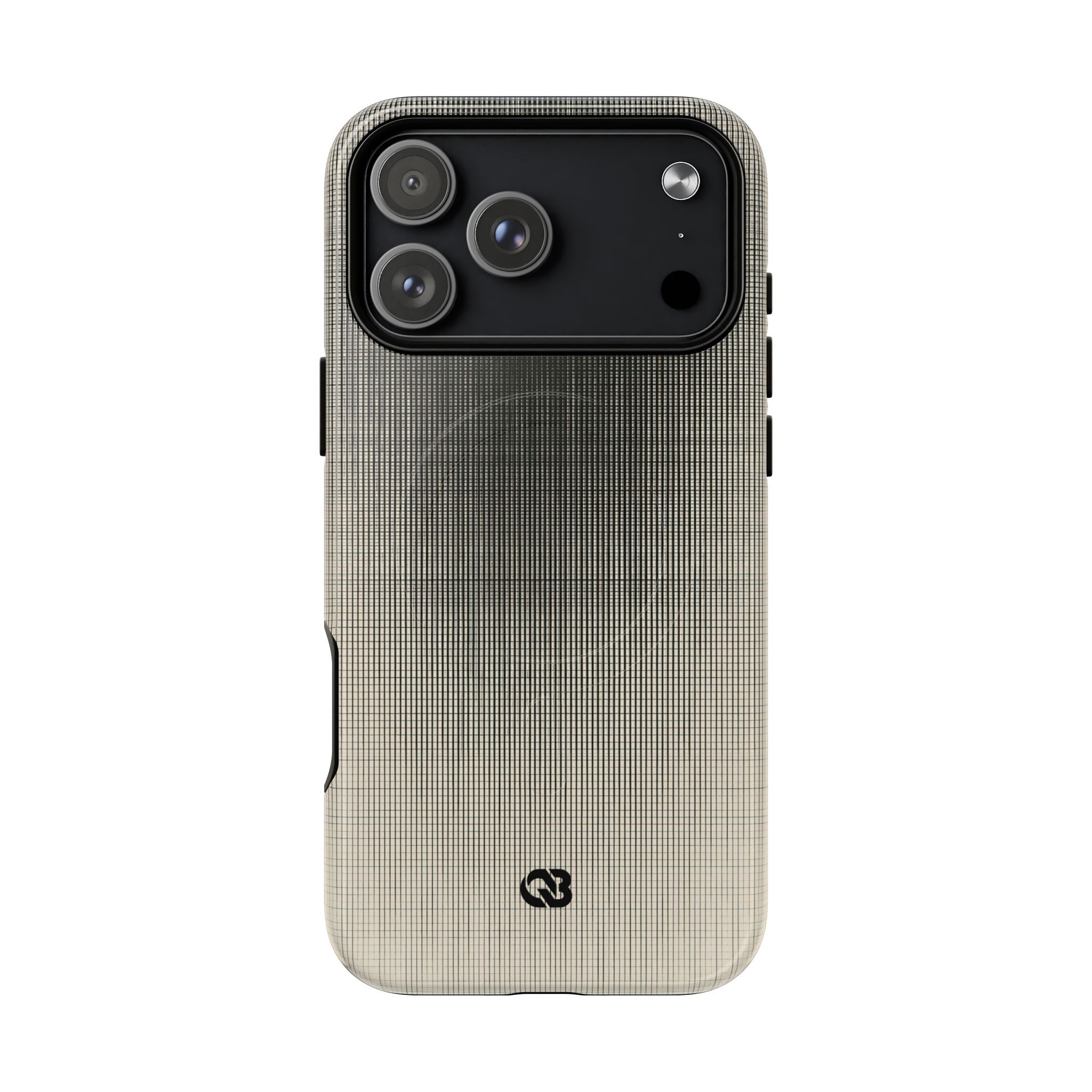 Beige Tough 2.0 Magsafe Phone Case for iPhone - Carbon Screen Grid