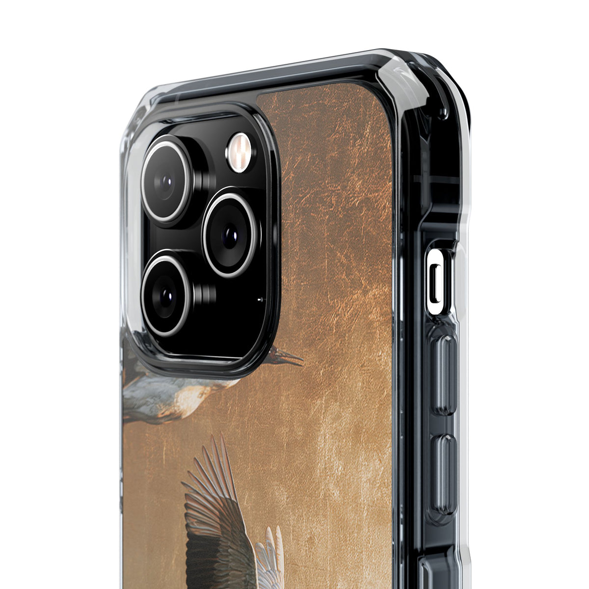 Golden Crane Flight · Clear Impact Magnetic Phone Case for iPhone · Gold