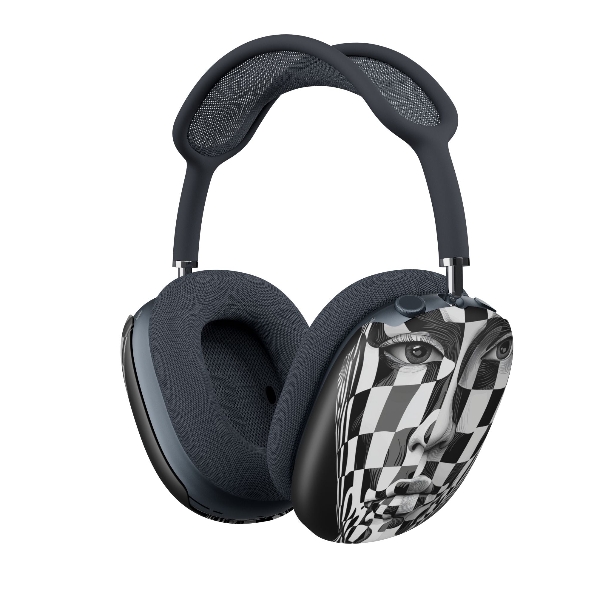 Mirrored Checkerboard Face - AirPod Max Case