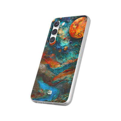 Copper Horizon Drift · Soft Phone Case for Samsung