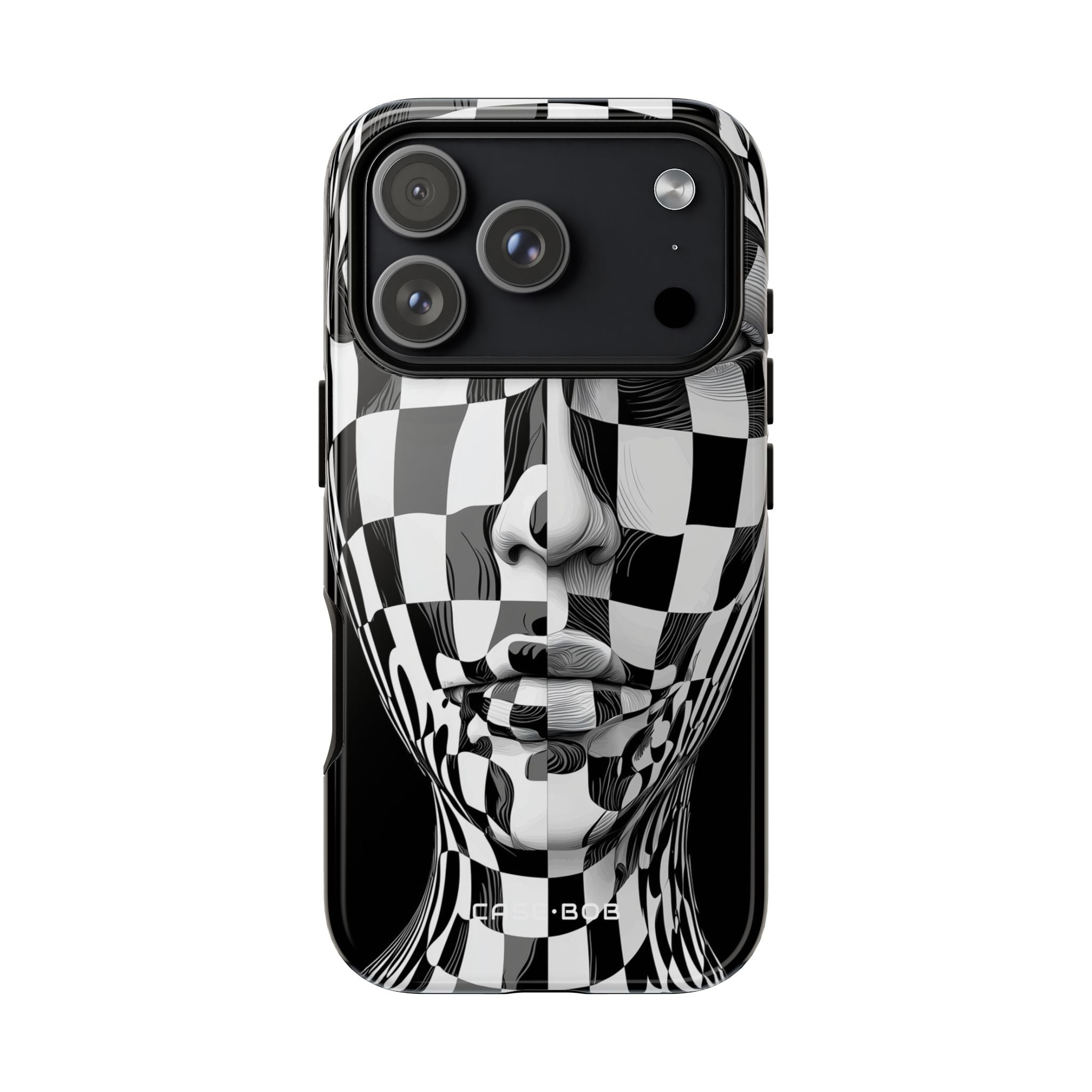 Checkered Face iPhone 17 Pro Case - Tough - CASE•BOB