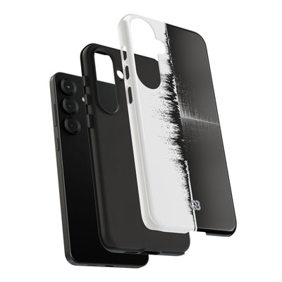 Black Tough Phone Case for Samsung - Static Signal Split