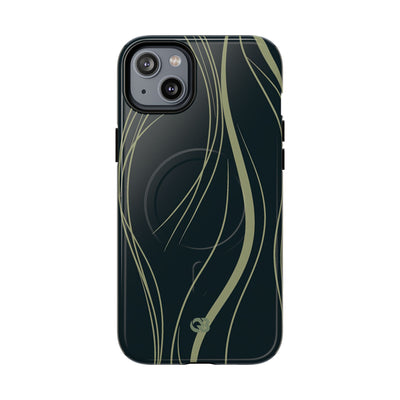 Green Tough 2.0 Magsafe Phone Case for iPhone - Obsidian Sage Flow