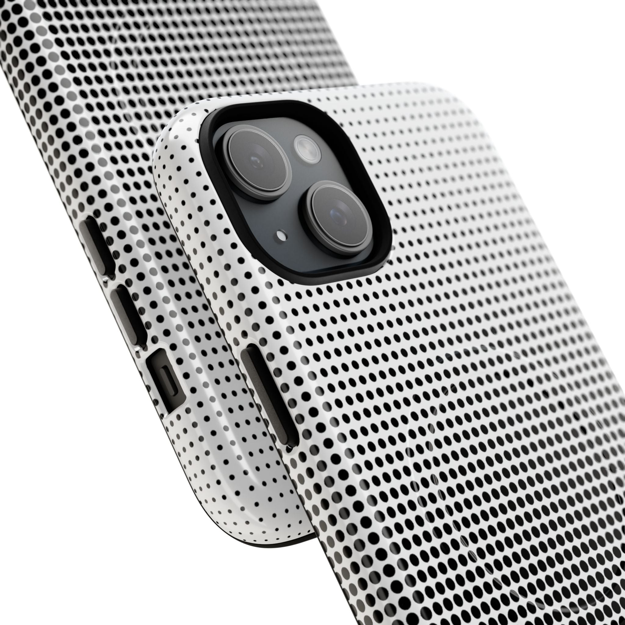 Black Tough 2.0 Magsafe Phone Case for iPhone - Obsidian Halftone Flux