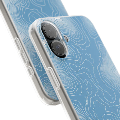 Blue Lite Phone Case for iPhone - Glacial Ridge Topo