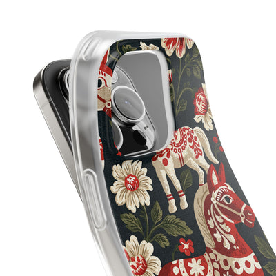 Nordic Dala Meadow · Lite Phone Case for iPhone ·  Red
