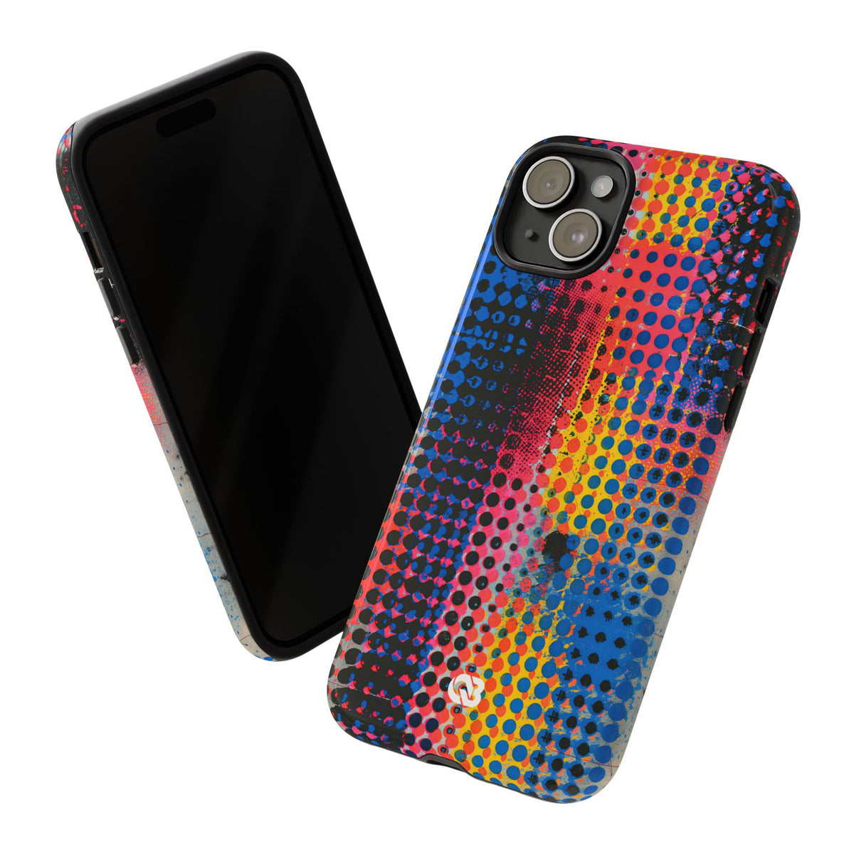 Chromatic Halftone Grid · Tough Phone Case for iPhone · Blue