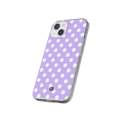 Lavender Polka Grid · Soft Phone Case for iPhone
