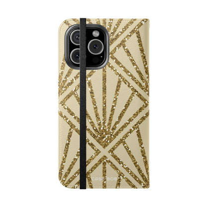 Golden Fan Sparkle - iPhone 16 Max Case - Wallet