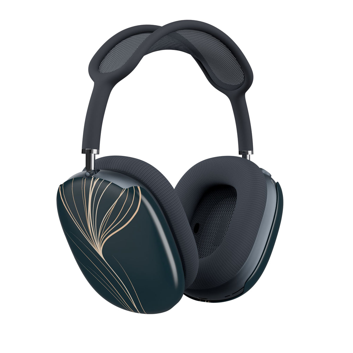 Botanical Contour · Hard Case for AirPods Max · Teal