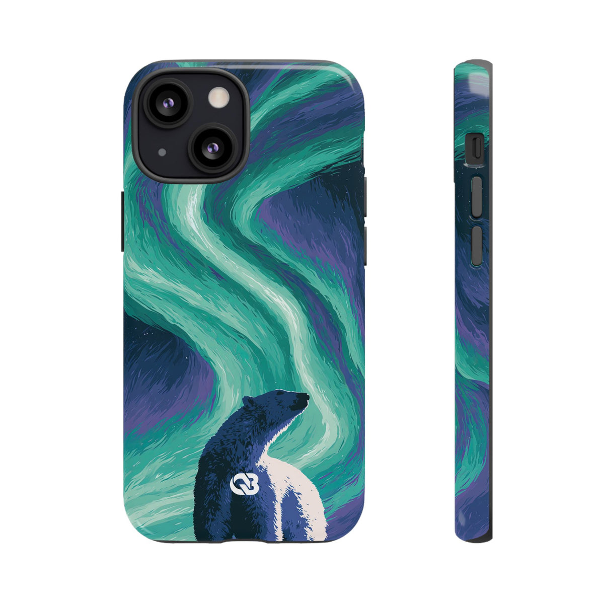 Arctic Aurora Bear · Tough Phone Case for iPhone · Teal