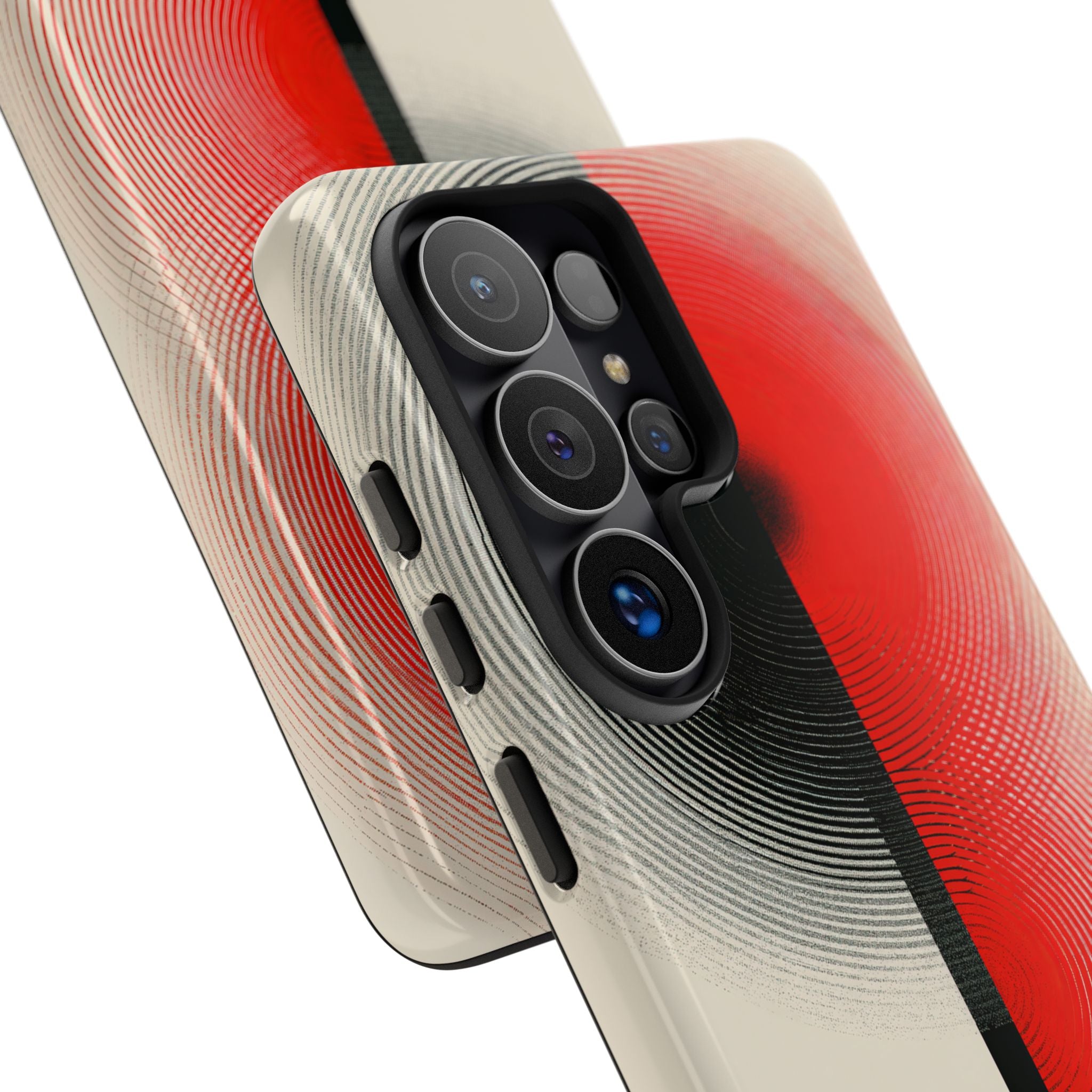 Red Tough Phone Case for Samsung - Split Signal Red