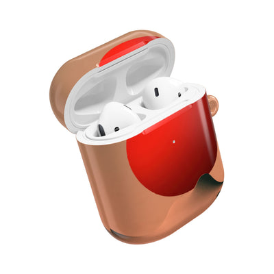 Crimson Sol Ridge · Hard Case for AirPods & AirPods Pro · Red
