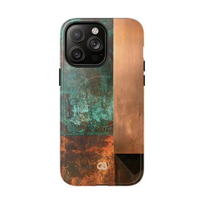 Teal Tough 2.0 Magsafe Phone Case for iPhone - Verdigris Copper Slab