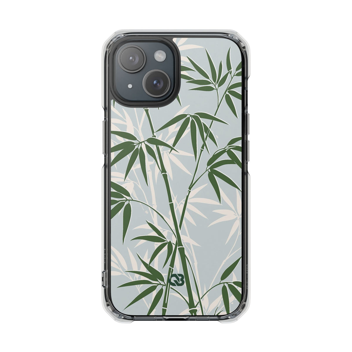 Serene Bamboo · Clear Impact Magnetic Phone Case for iPhone ·  Green
