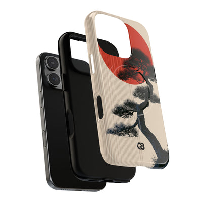 Beige Tough 2.0 Magsafe Phone Case for iPhone - Kyoto Crimson Pine