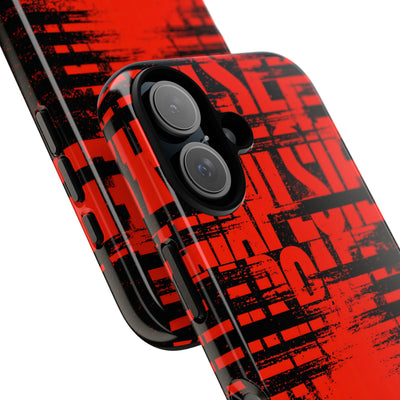 Crimson Redaction · Tough Phone Case for iPhone · Black