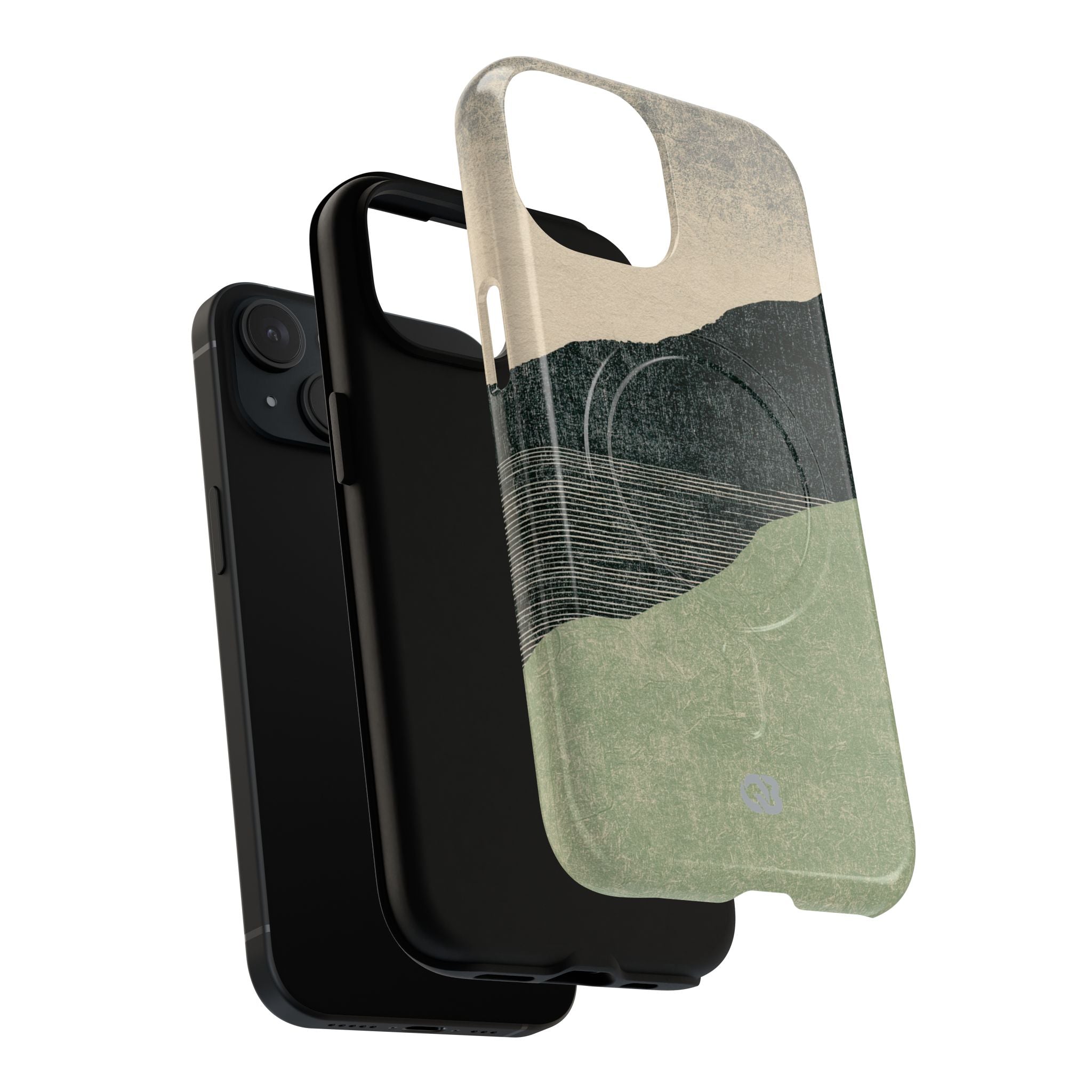 Green Tough 2.0 Magsafe Phone Case for iPhone - Moss Ridge Grain