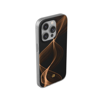 Brown Lite Phone Case for iPhone - Copper Silk Wave