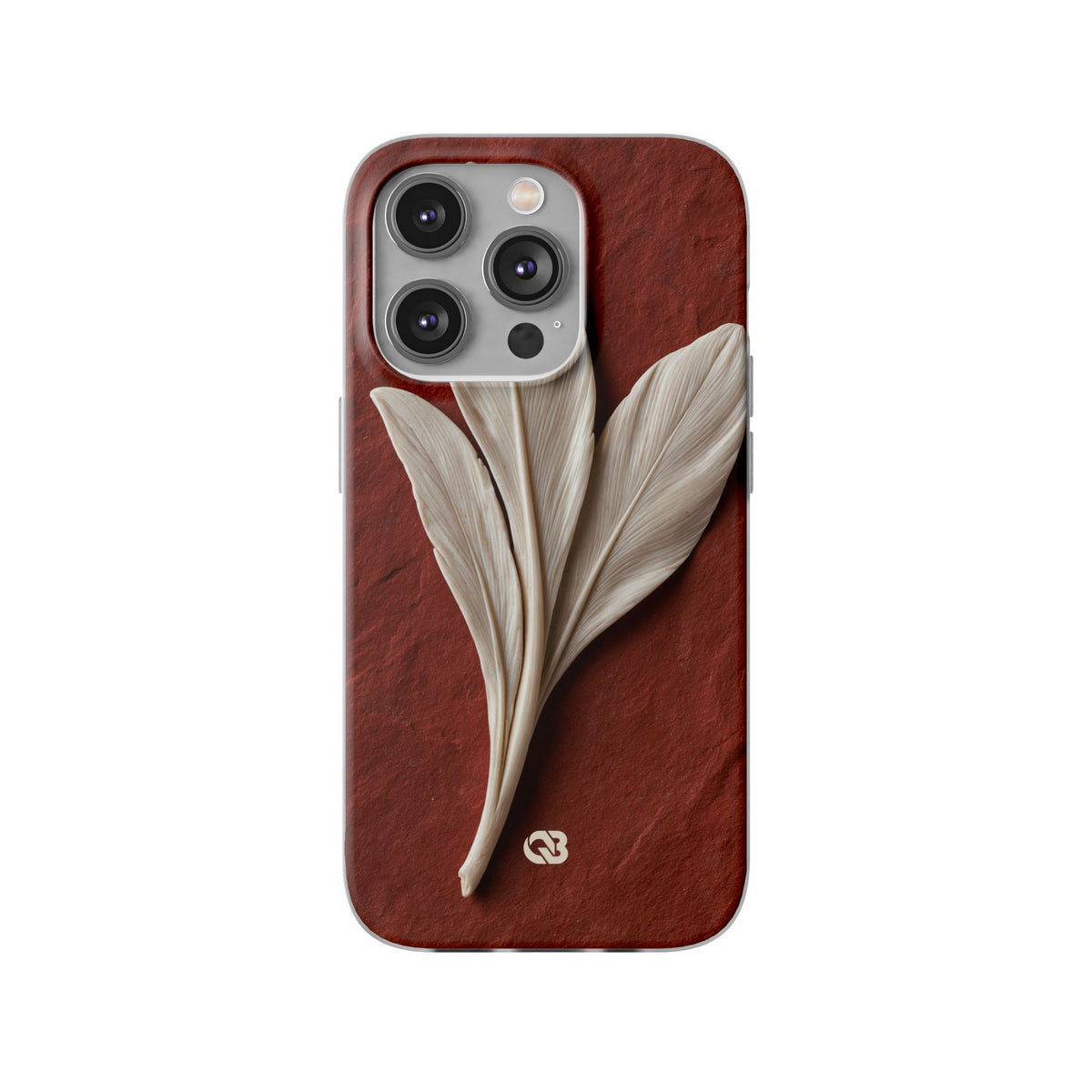 Carved Ivory Plume · Lite Phone Case for iPhone ·  Red