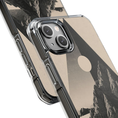 Beige Impact MagSafe Phone Case for iPhone - Obsidian Summit Parchment