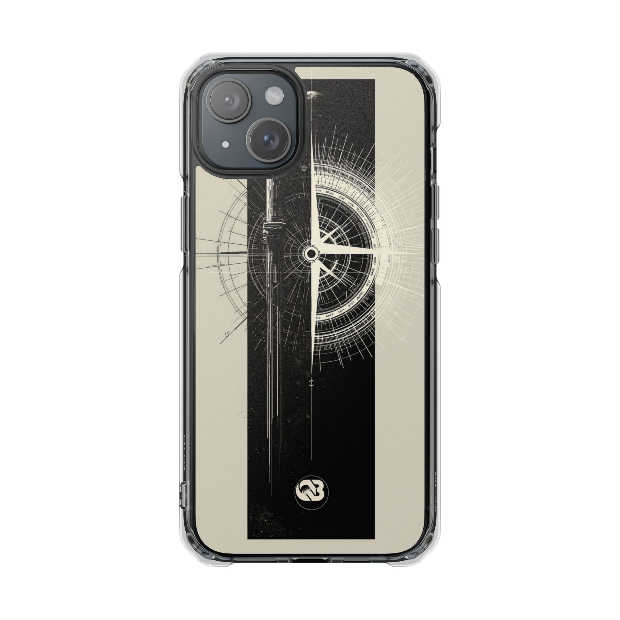 Beige Impact MagSafe Phone Case for iPhone - Zenith Vector Spire