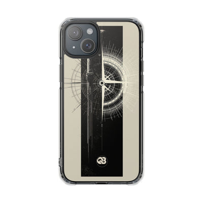 Beige Impact MagSafe Phone Case for iPhone - Zenith Vector Spire