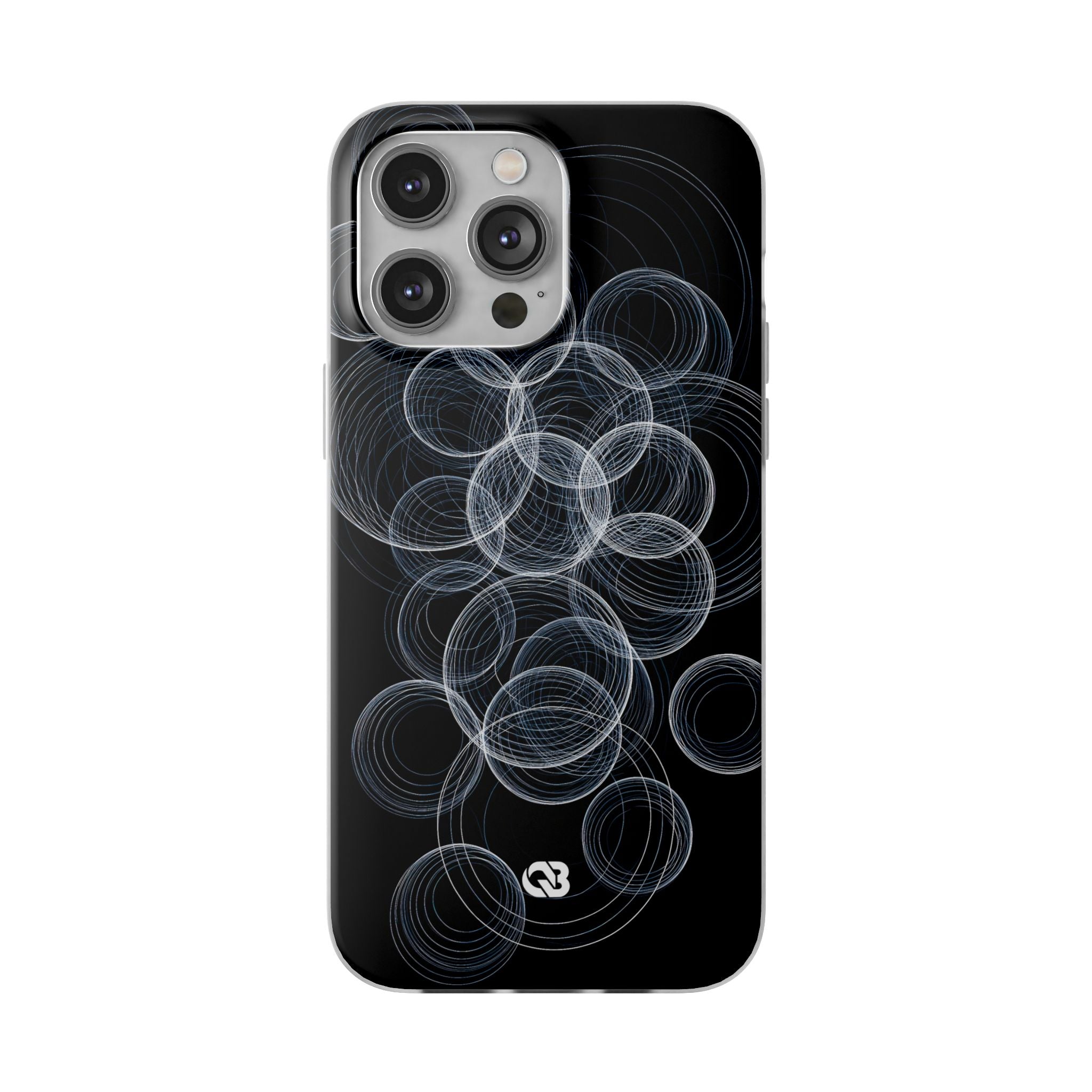 Black Lite Phone Case for iPhone - Frosted Ring Matrix