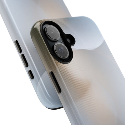 White Tough Phone Case for iPhone - Frosted Ribbed Sphere
