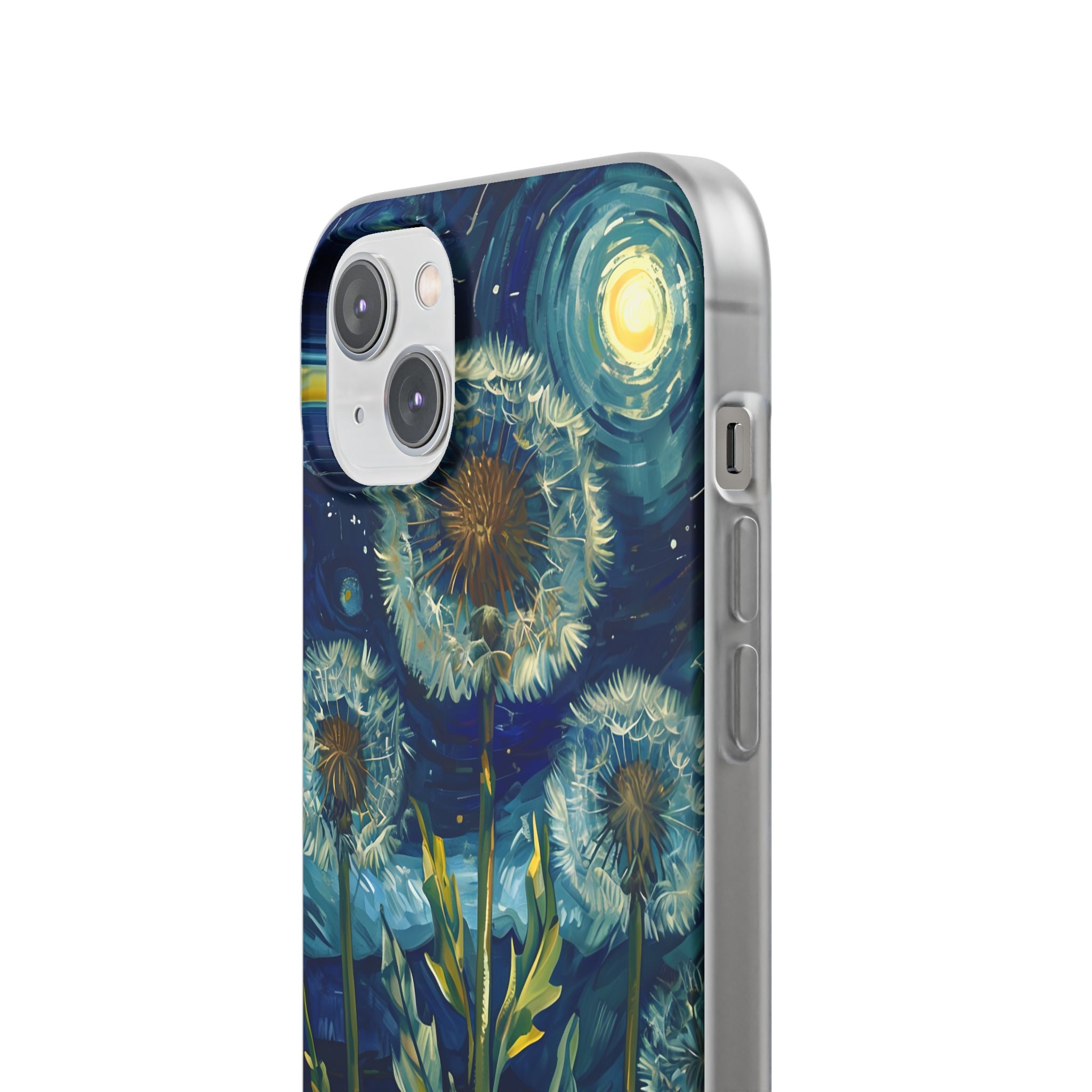 Starry Dandelion Swirl · Soft Phone Case for iPhone