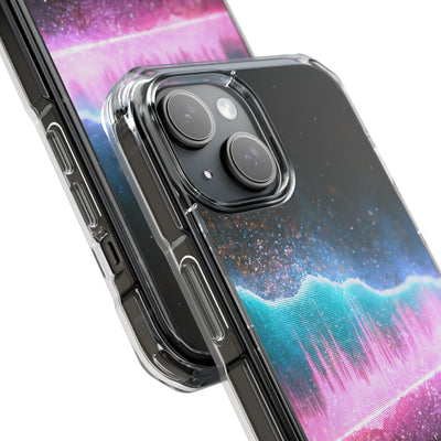 Digital Frequency · Clear Impact Magnetic Phone Case for iPhone · Pink