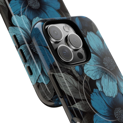 Obsidian Blue Petals · Tough+ Phone Case for iPhone · Magsafe