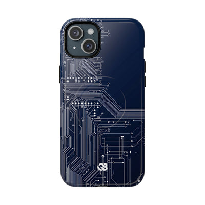 Blue Tough 2.0 Magsafe Phone Case for iPhone - Cobalt Data Stream