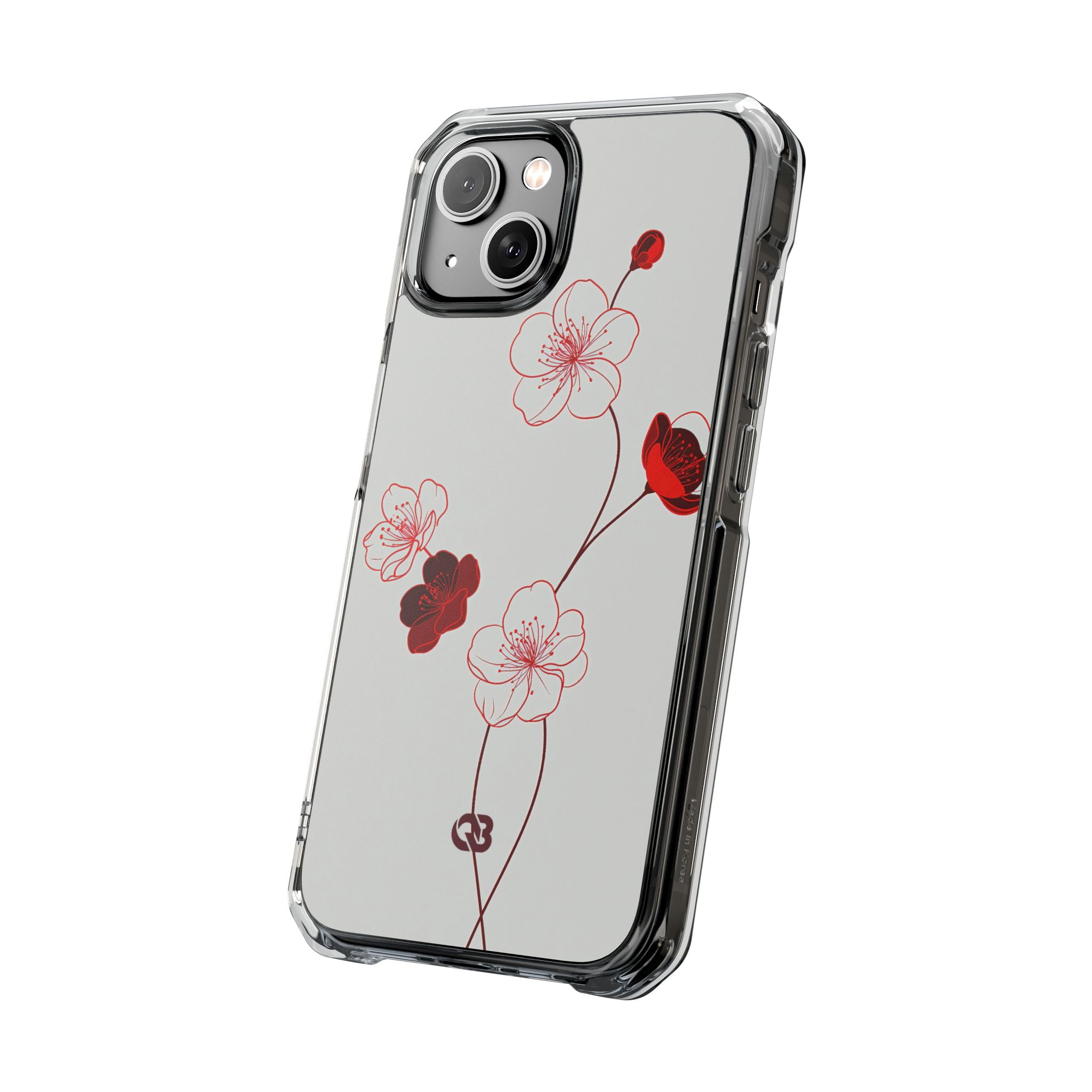 Red Impact MagSafe Phone Case for iPhone - Kyoto Ember Bloom