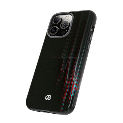 Black Tough Phone Case for iPhone - Corrupted Data Stream