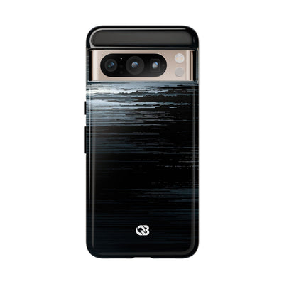 Black Tough Phone Case for Google Pixel - Frozen Signal Glitch
