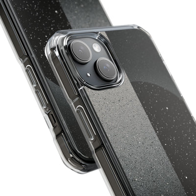 Black Impact MagSafe Phone Case for iPhone - Lunar Static Orbit
