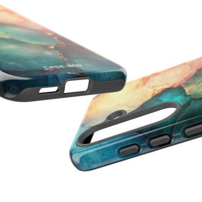 Teal Mosaic Årevinger Samsung S25 Cover - Tough