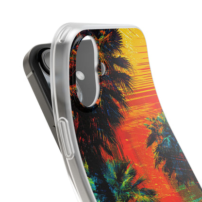 Tropical Sunburst iPhone 16 Plus Case - Soft