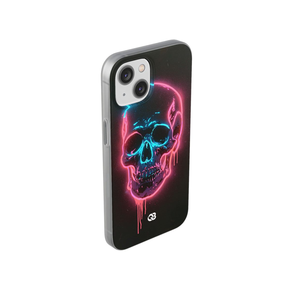 Neon Drip Skull · Lite Phone Case for iPhone ·  Black