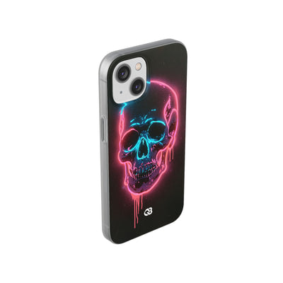Neon Drip Skull · Lite Phone Case for iPhone ·  Black