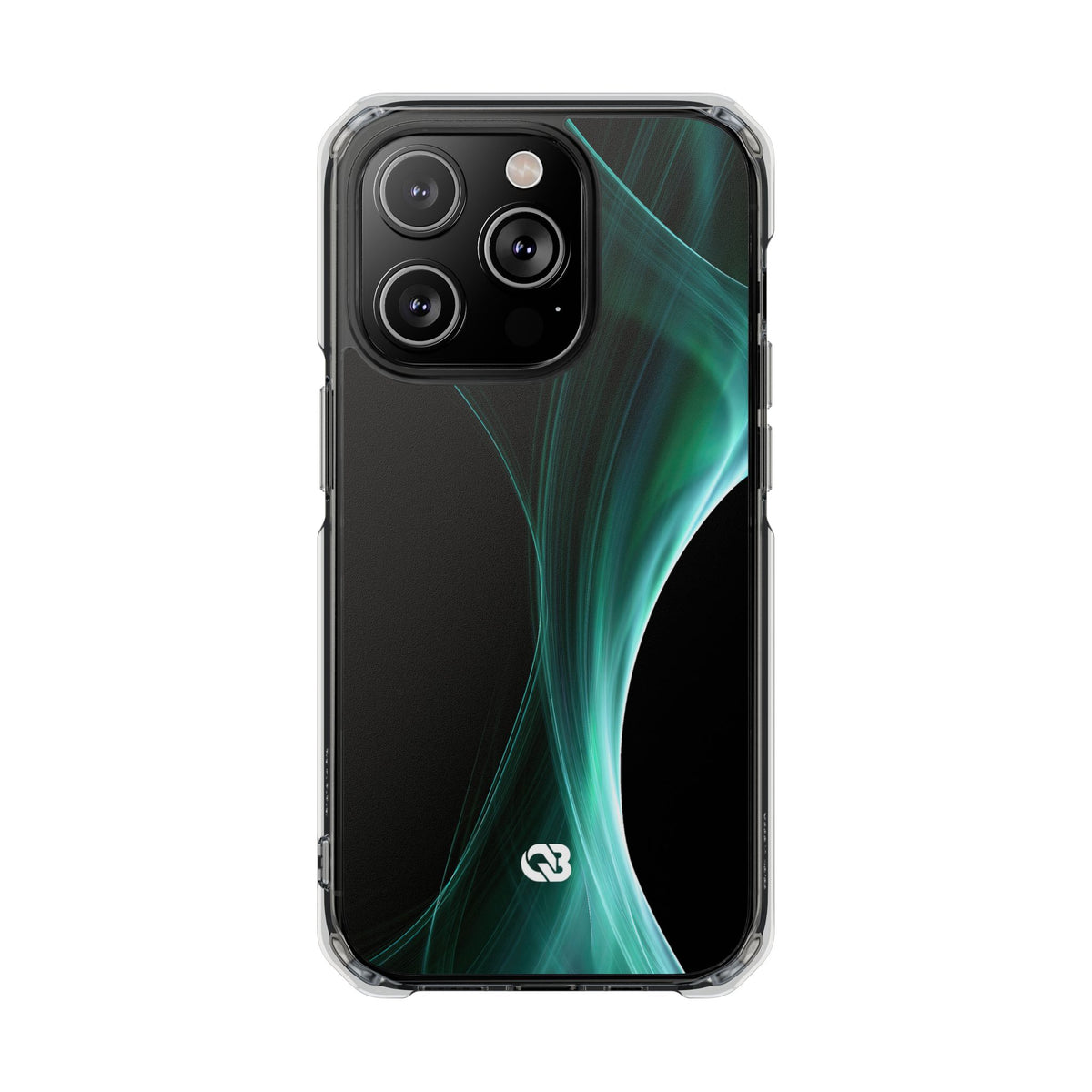 Emerald Lumen · Clear Impact Magnetic Phone Case for iPhone · Green