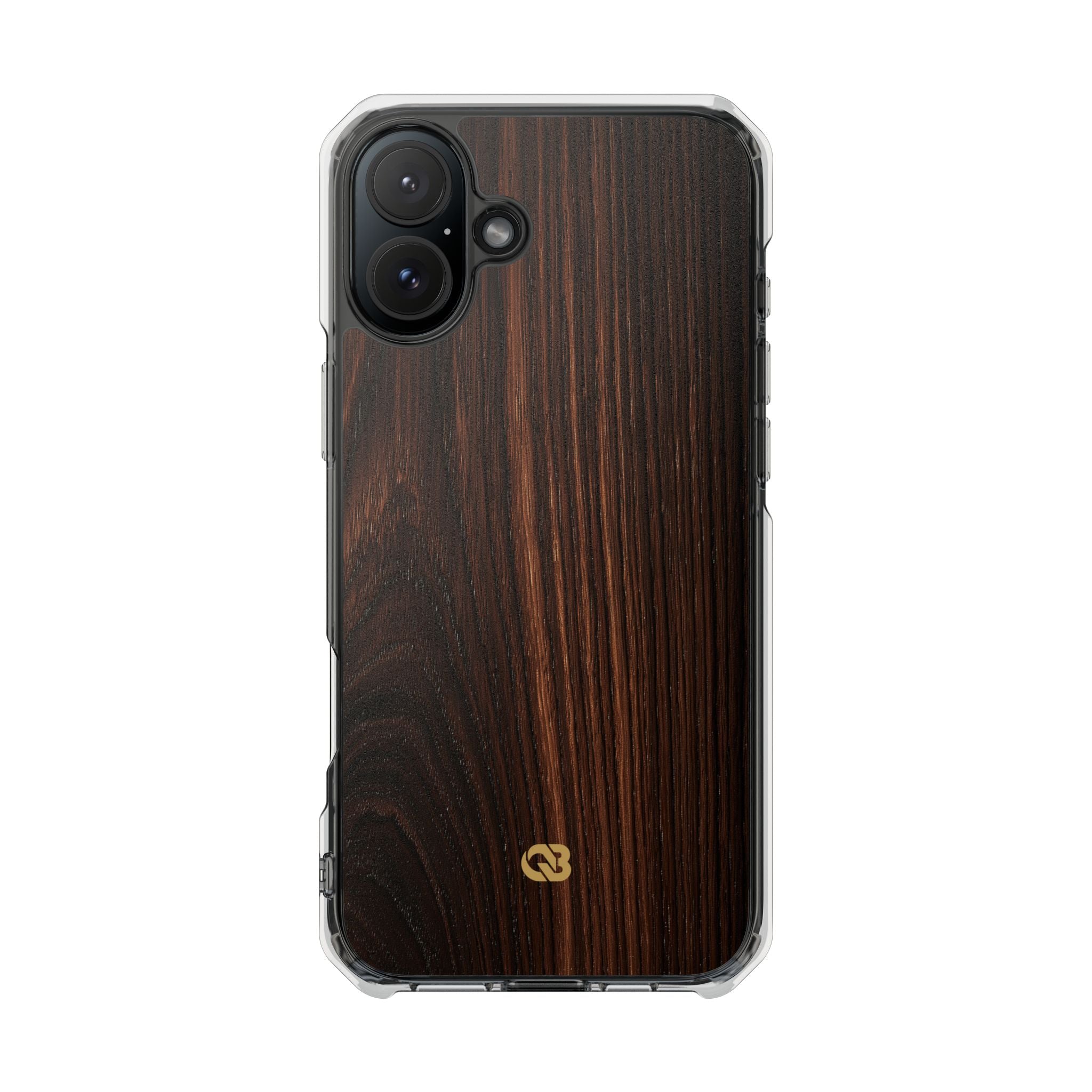 Brown Impact MagSafe Phone Case for iPhone - Burnished Mahogany Grain