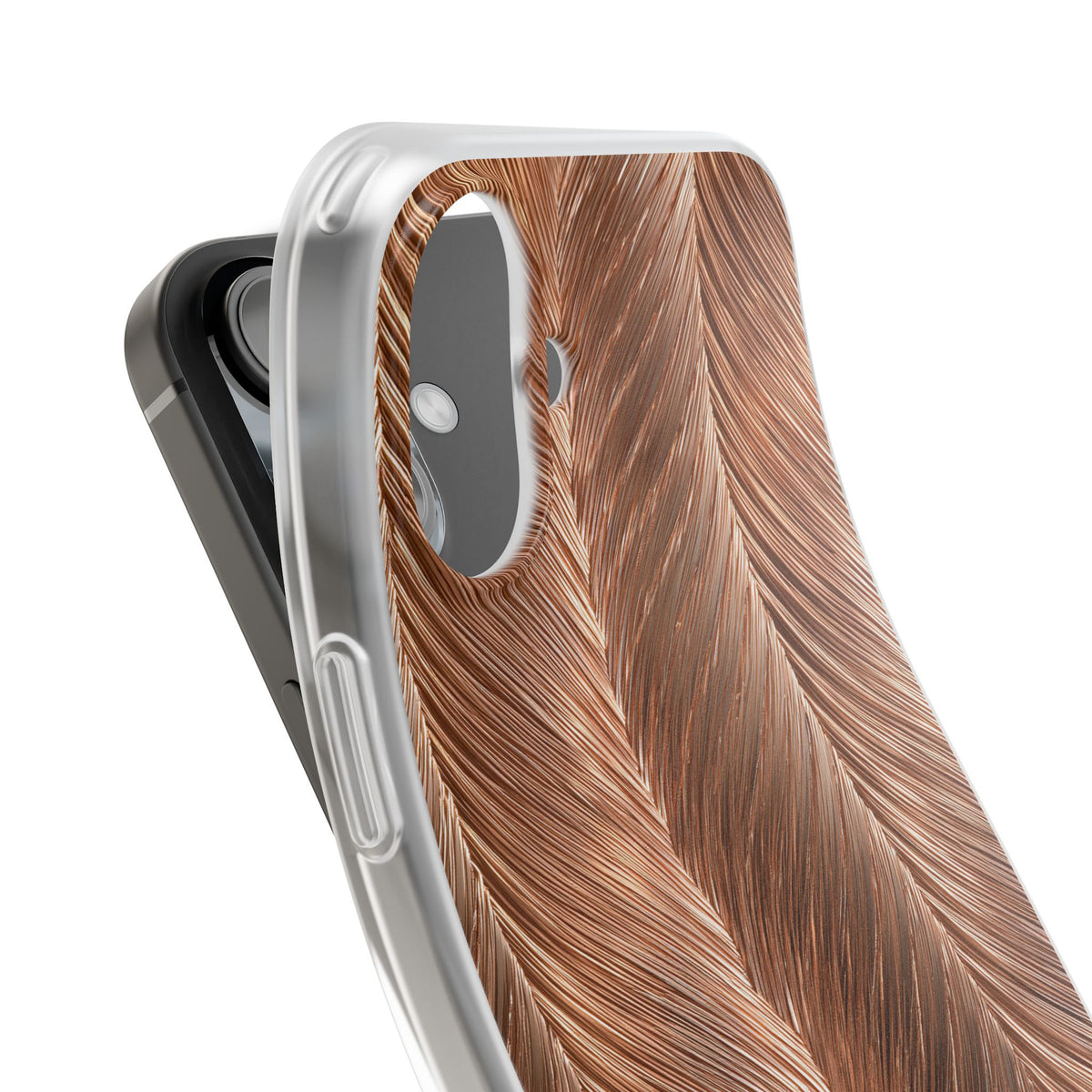 Rose Gold Weave · Lite Phone Case for iPhone ·  Brown
