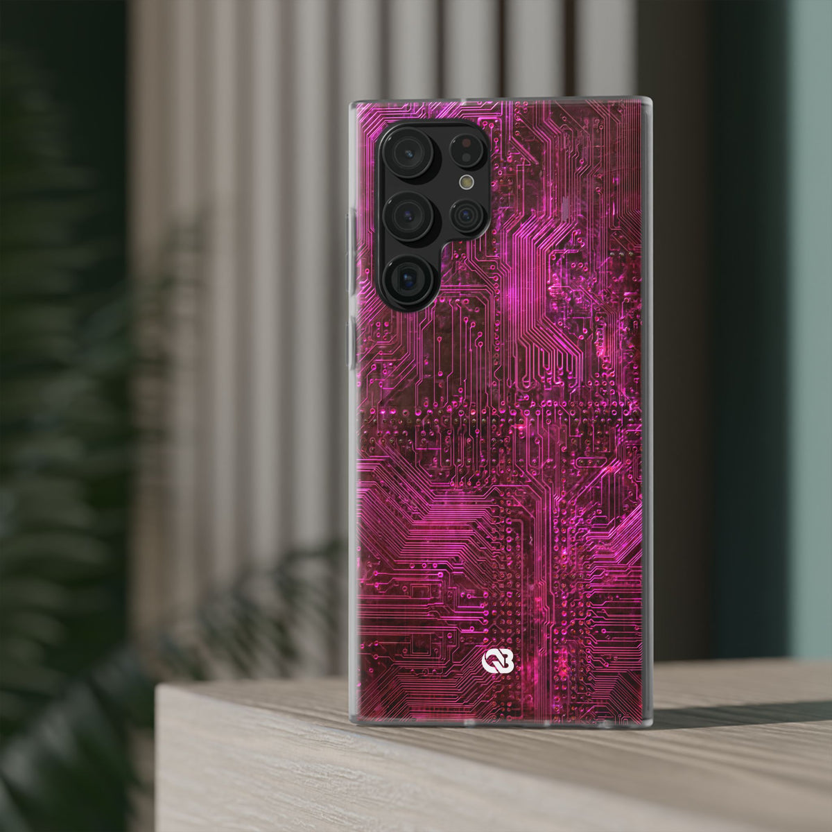 Magenta Circuit Trace · Lite Phone Case for Samsung · Pink
