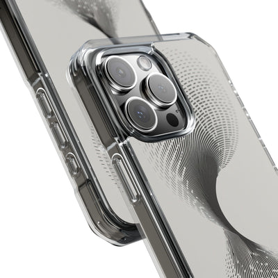 White Impact MagSafe Phone Case for iPhone - Linear Torsion Grid