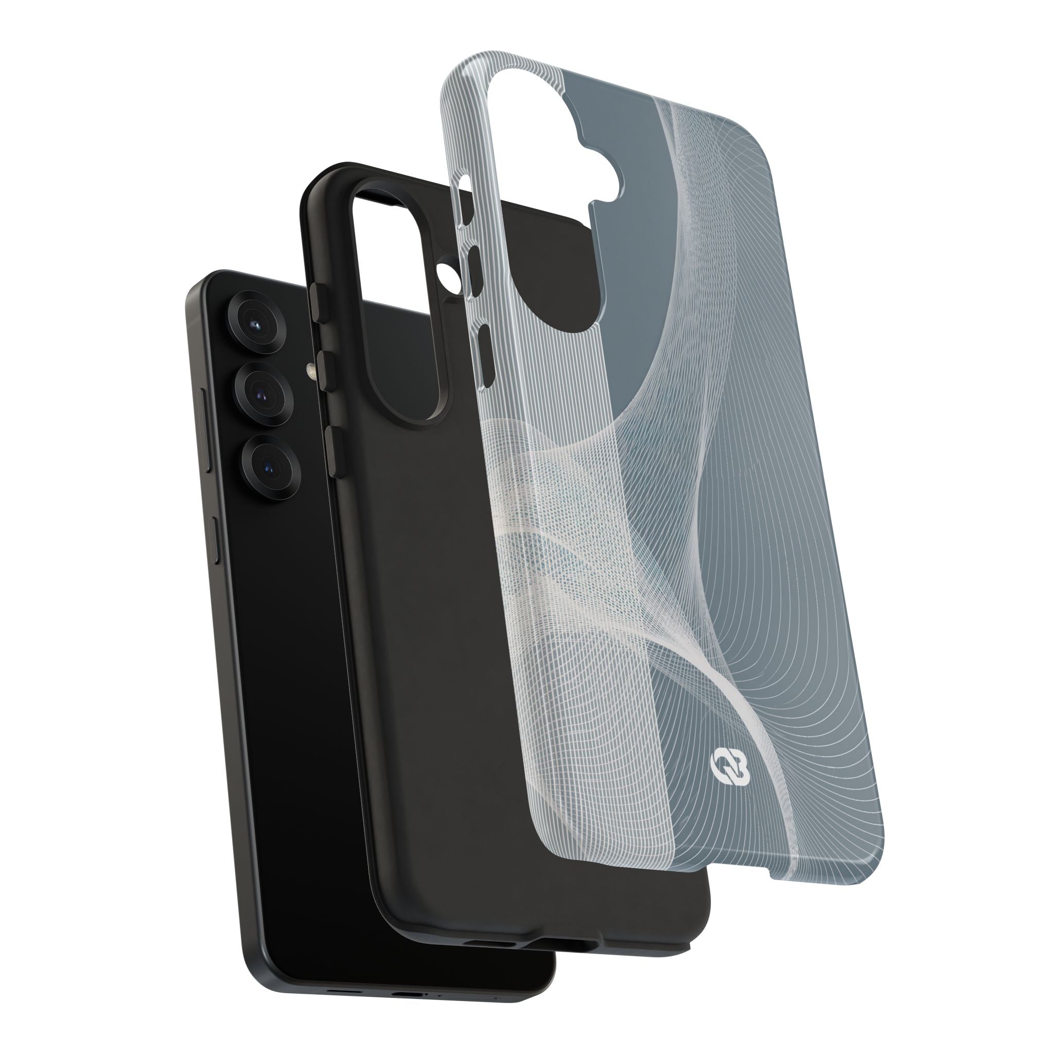 Grey Tough Phone Case for Samsung - Slate Mesh Horizon
